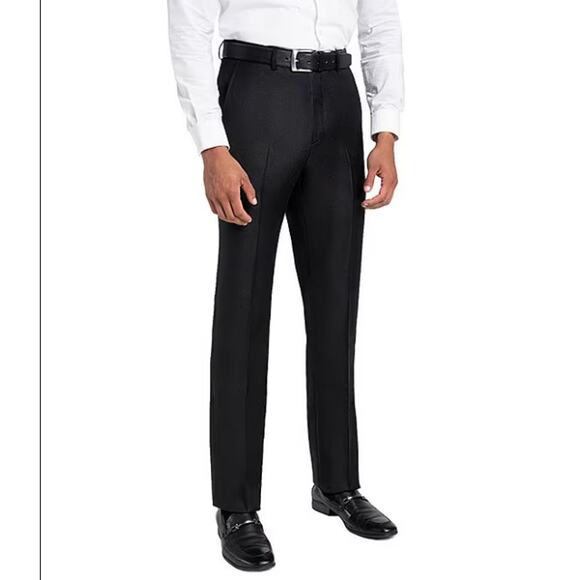 Santorelli Other - NWOT Santorelli Loro Piana Modern Fit Flat Front Dress Pants Black Men's Size 42
